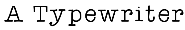 A Typewriter For Me font