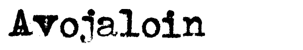 Avojaloin font