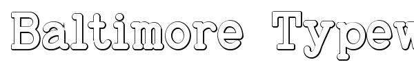 Baltimore Typewriter Beveled font