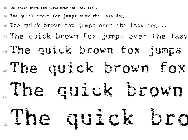 Beccaria font waterfall