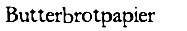 Butterbrotpapier font
