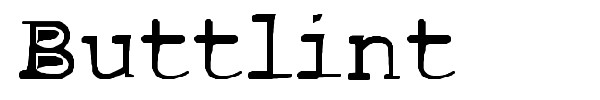 Buttlint font