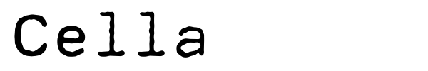 Cella font