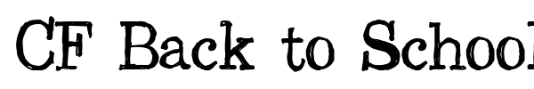 CF Back to School font preview