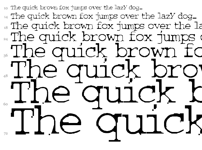 Couriertxt font waterfall