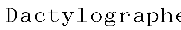 Dactylographe font preview