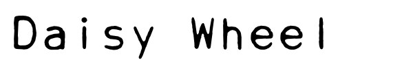 Daisy Wheel font