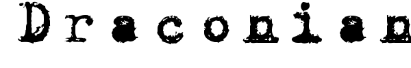 Draconian Typewriter font