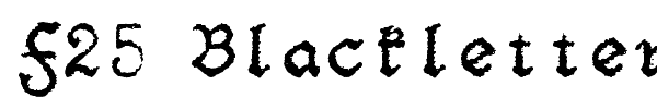 F25 Blackletter Typewriter font