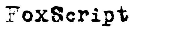 FoxScript font