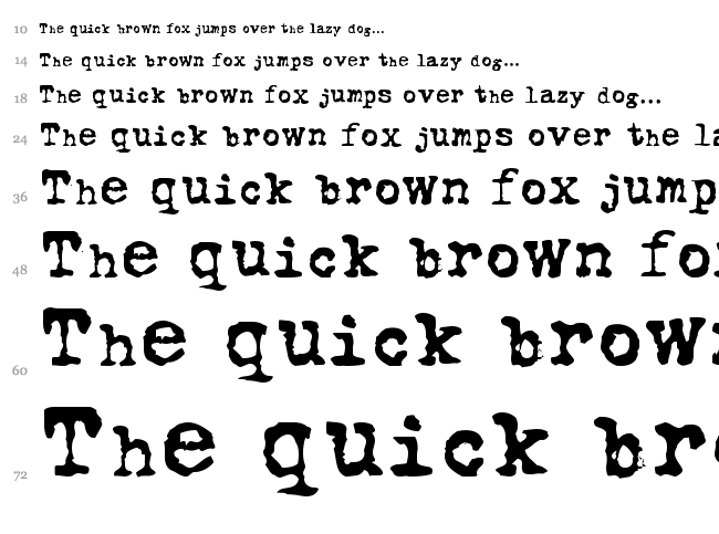 FoxScript font waterfall