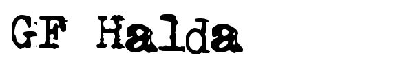 GF Halda font