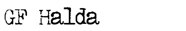GF Halda font preview