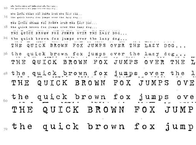 Hammer Keys font waterfall