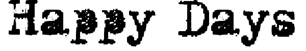 Happy Days font