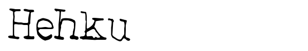 Hehku font
