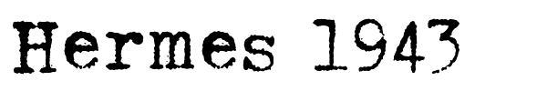 Hermes 1943 font