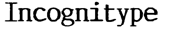 Incognitype font
