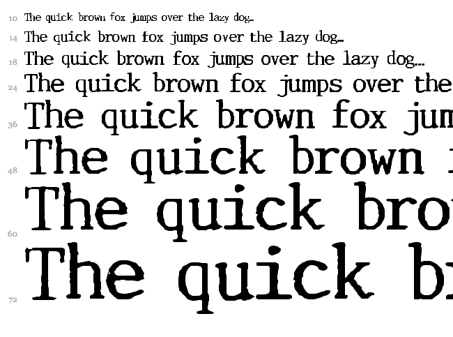 Incognitype font waterfall