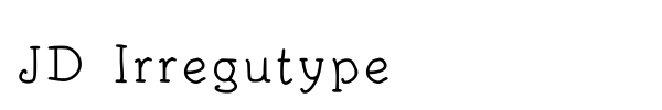 JD Irregutype font