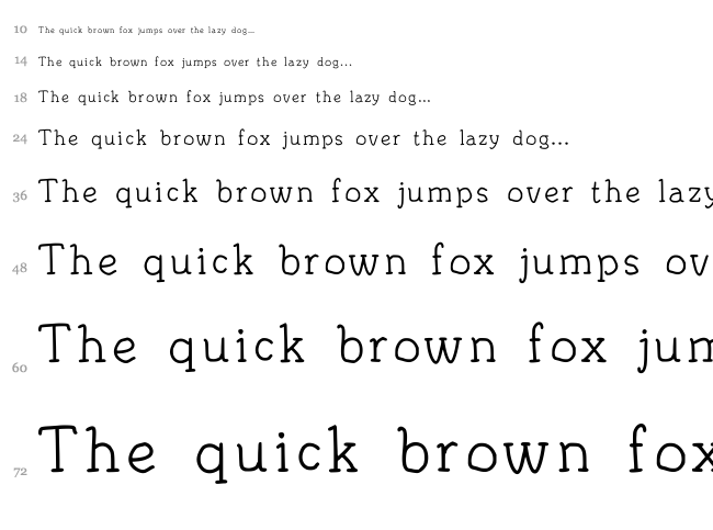 JD Irregutype font waterfall