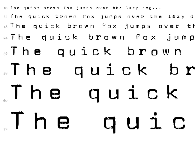 JM Letter font waterfall