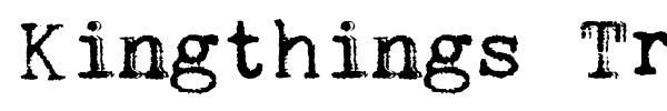 Kingthings Trypewriter font