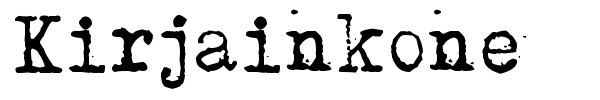 Kirjainkone font