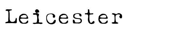 Leicester font preview