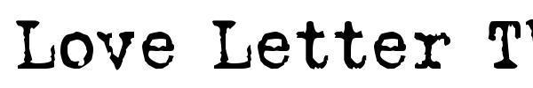 Love Letter TW font