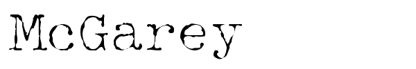 McGarey font