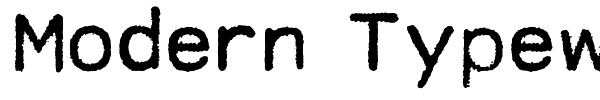 Modern Typewriter font