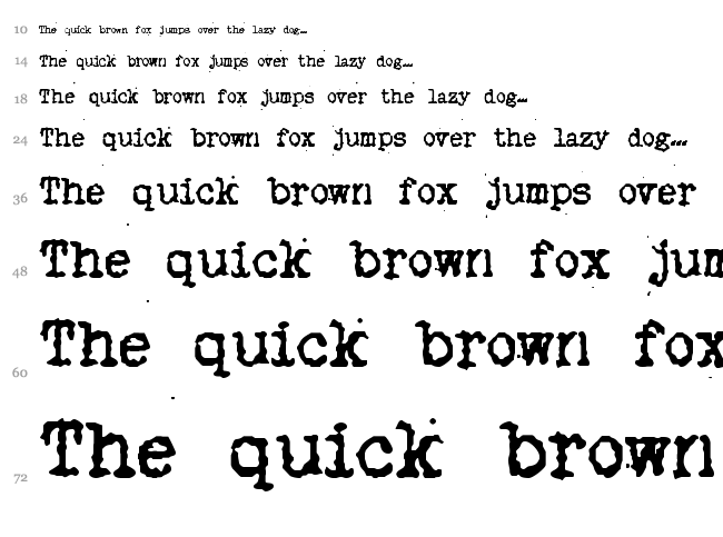 My Old Remington font waterfall