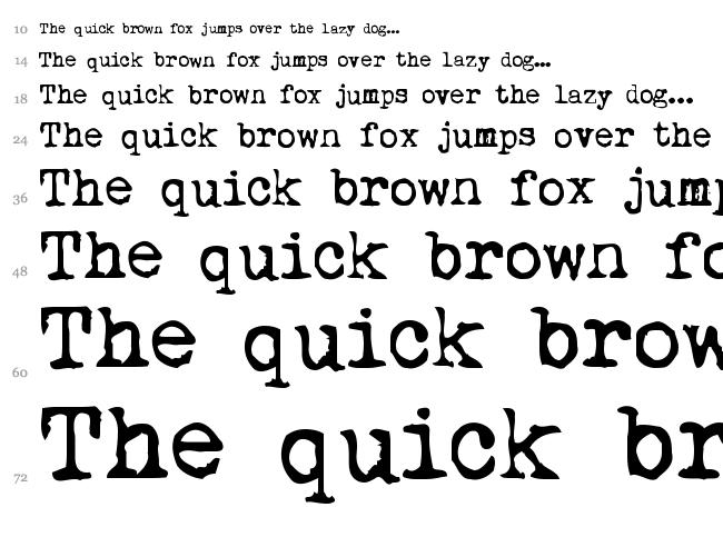 My Underwood font waterfall