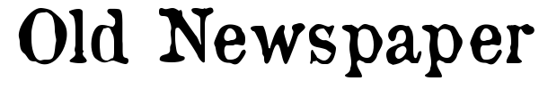 Old Newspaper Types font