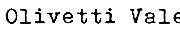 Olivetti Valentine font