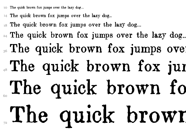 Orwell font waterfall