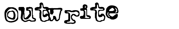 Outwrite font