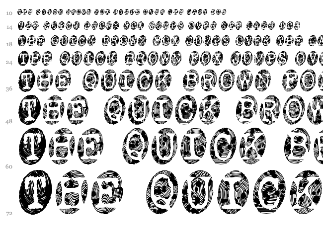 Powderfinger font waterfall