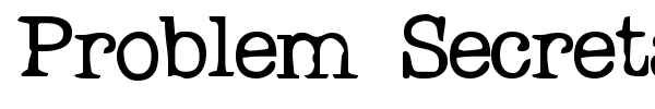 Problem Secretary font