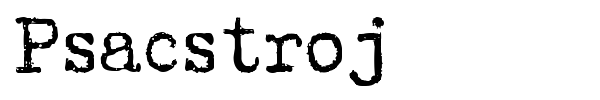 Psacstroj font