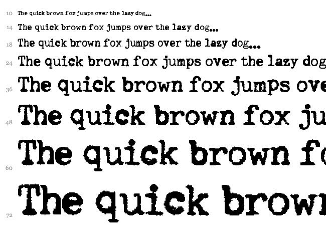Quiet Typer font waterfall