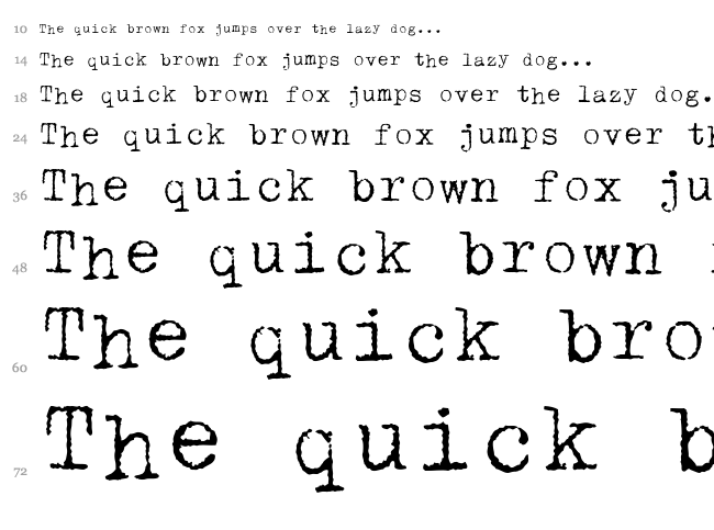 Radio font waterfall