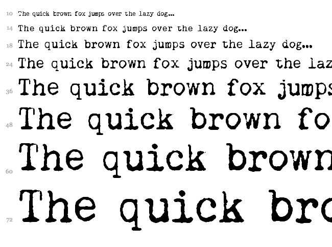Remington Noiseless font waterfall