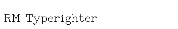 RM Typerighter font