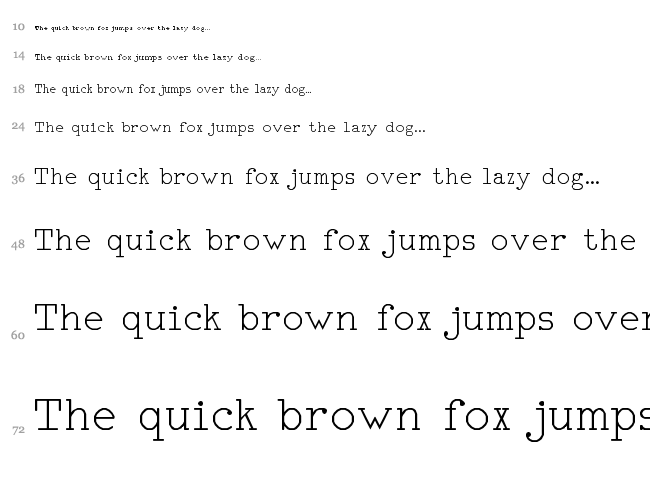 RM Typerighter font waterfall