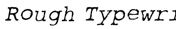 Rough Typewriter font preview