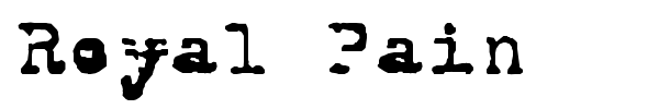Royal Pain font
