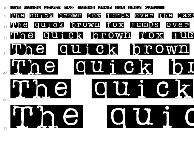 Rubberstamp font waterfall