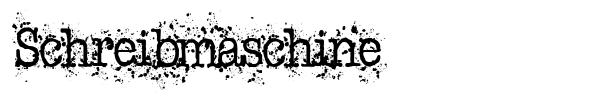 Schreibmaschine font